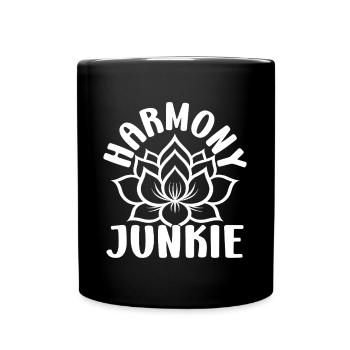 Pilates Enthusiasts Harmony Junkie Pilates - Full Colour Mug - black - Front
