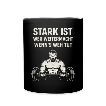 Fitness Shirt Gym Sport Style - Full Colour Mug - black - Front