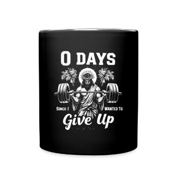 Powerlifting Bodybuilder 0 jours depuis Jambe sautée - Mug uni - noir - Devant