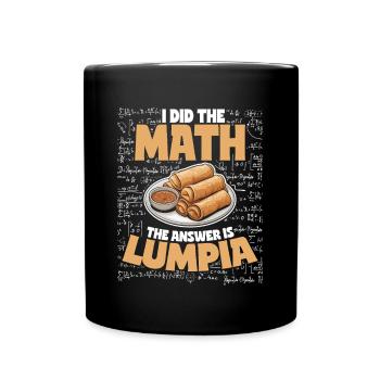 Spring Rolls Lumpian Students Math - Full Colour Mug - black - Front