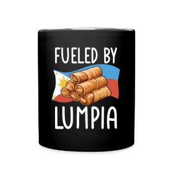 Lumpia Filipino Spring Rolls - Full Colour Mug - black - Front
