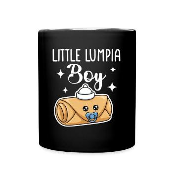 Little Lumpia Boy Spring Rolls - Full Colour Mug - black - Front