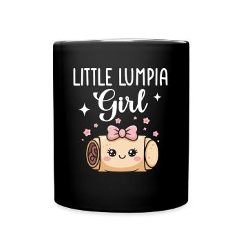 Little Lumpia Girl Spring Rolls - Full Colour Mug - black - Front