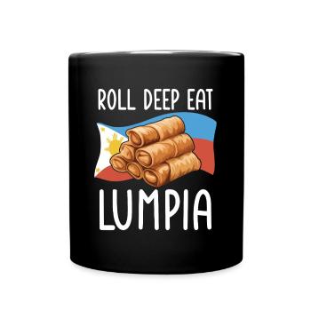 Lumpia Filipino Spring Rolls - Full Colour Mug - black - Front