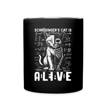 Schrödingers Cat Dead and Alive - Tasse einfarbig - Schwarz - Vorne