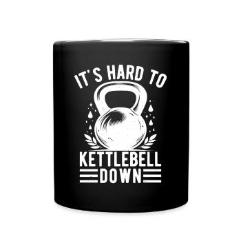 Gym Junkies It´s Hard To Kettlebell Calisthenics - Tasse einfarbig - Schwarz - Vorne