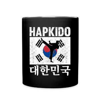 Hapkido Korean Martial Art - Tasse einfarbig - Schwarz - Vorne