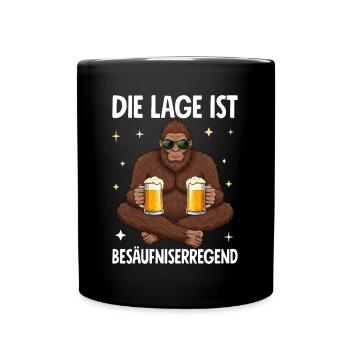 Die Lage Ist Besäufniserregend - Tasse einfarbig - Schwarz - Vorne