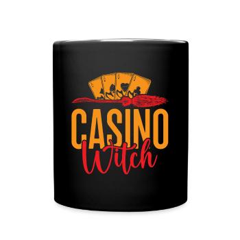 Jeux d’argent Fan Casino Sorcière Casino - Mug uni - noir - Devant