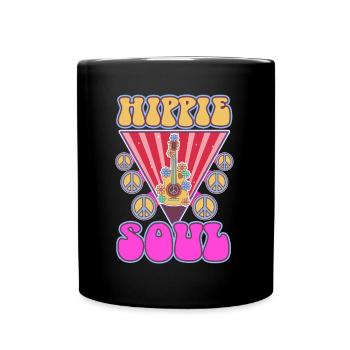 Âme hippie - Mug uni - noir - Devant