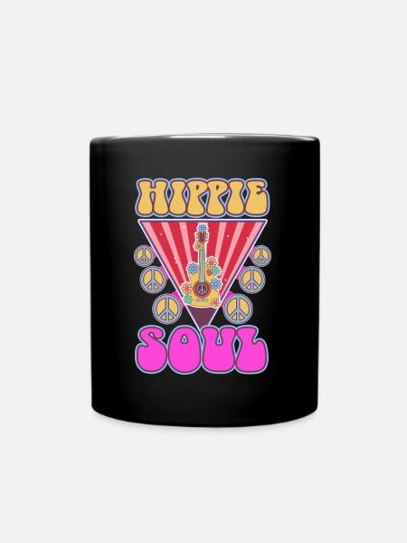 Hippie Soul - Tasse einfarbig - Schwarz