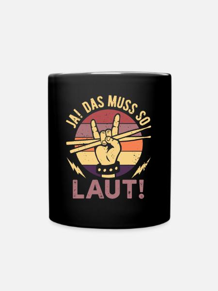 Drummer Musiker Schlagzeuger Schlagzeug - Tasse einfarbig - Schwarz