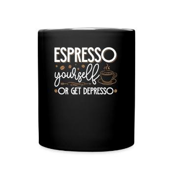 Espresso Yourself Barista Kaffee - Tasse einfarbig - Schwarz - Vorne