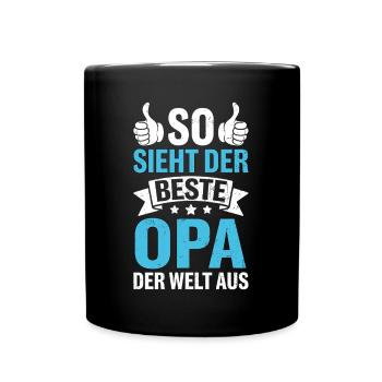 So Sieht Der Beste Opa Der Welt Aus - Tasse einfarbig - Schwarz - Vorne