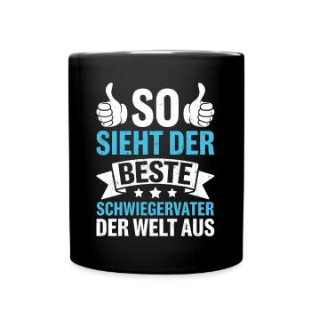 So Sieht Der Beste Schwiegervater Der Welt Aus - Tasse einfarbig - Schwarz - Vorne