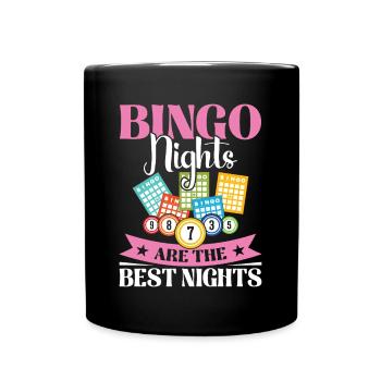 Bingo Night Fun Design for Bingo Fans - Full Colour Mug - black - Front