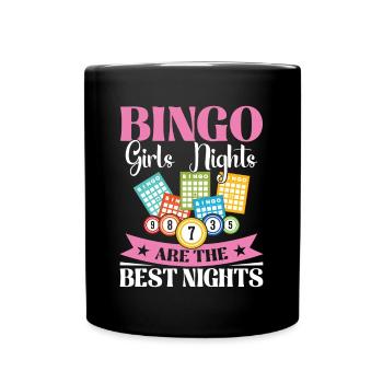 Bingo Card Perfect for Game Nights Women - Full Colour Mug - black - Front