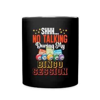 Bingo Fun Gift Bingo Lover - Full Colour Mug - black - Front