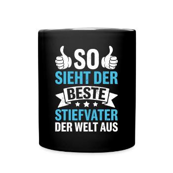 So Sieht Der Beste Stiefvater Der Welt Aus - Tasse einfarbig - Schwarz - Vorne