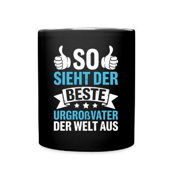 So Sieht Der Beste Urgroßvater Der Welt Aus - Tasse einfarbig - Schwarz - Vorne