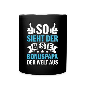 This is what the best bonus dad in the world looks like - Full Colour Mug - black - Front