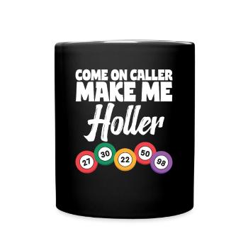 Bingo Party Funny Bingo Balls Design Bingo Luck - Full Colour Mug - black - Front