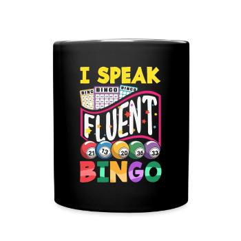 Bingo Gift for Bingo Players Lottery - Full Colour Mug - black - Front