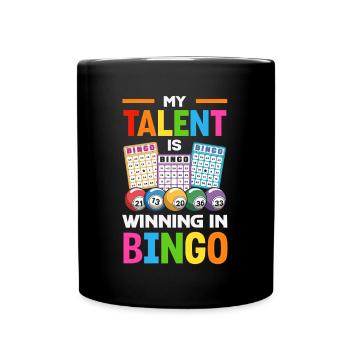 Bingo Gift for Bingo Players Lottery - Full Colour Mug - black - Front