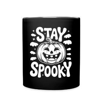 Stay Spooky Funny Halloween Design - Full Colour Mug - black - Front
