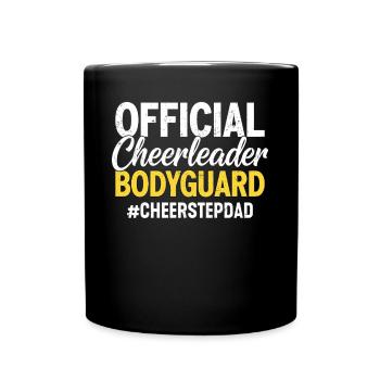 Official Cheerleader Bodyguard Cheer Stepdad - Full Colour Mug - black - Front