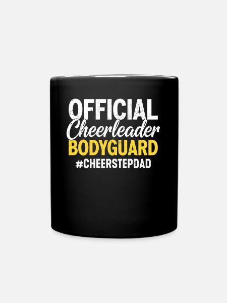 Official Cheerleader Bodyguard Cheer Stepdad - Tasse einfarbig - Schwarz