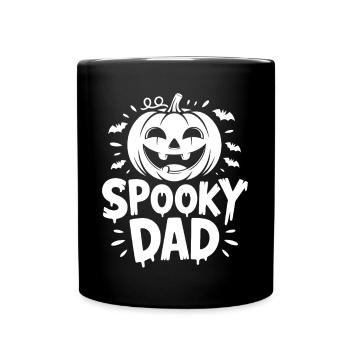 Spooky Dad Dad's Halloween Shirt Laughing Pumpkin - Full Colour Mug - black - Front