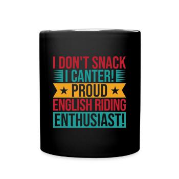 Hobby Horse Rider Proud Enthusiast English Riding - Tasse einfarbig - Schwarz - Vorne