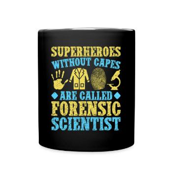 Super-héros majeurs en sciences médico-légales sans Cabes - Mug uni - noir - Devant