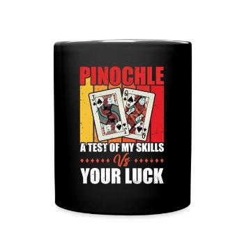Funny Pinochle Card Player Gift - Full Colour Mug - black - Front