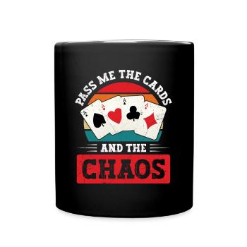 Pinochle Chaos Pinochle Partner Card Game - Full Colour Mug - black - Front
