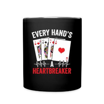 Binochle Heartbeat Pinochle Heartbeat Benoggel - Full Colour Mug - black - Front
