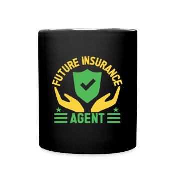 Insurance Agent Future Agent Funny Insurance - Full Colour Mug - black - Front