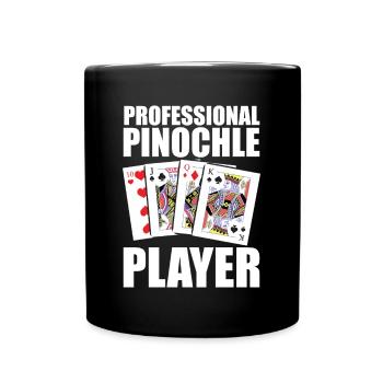 Jeu de cartes professionnel Pinochle Player Tournament - Mug uni - noir - Devant