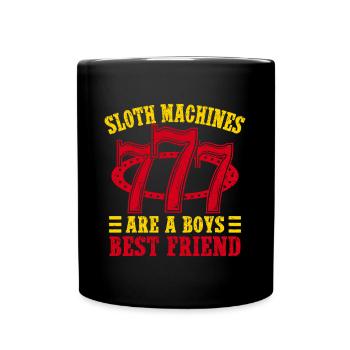 Gambling Fan Slot Machine Boys Best Friend Casino - Tasse einfarbig - Schwarz - Vorne