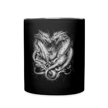 TRIBAL DRAGON GOTHIC TATTOO TATTOO METALL - Tasse einfarbig - Schwarz - Vorne