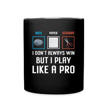Scissors Stone Paper Professional Winner - Full Colour Mug - black - Front