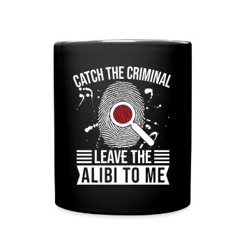L’analyste médico-légal attrape le crime de l’escouade criminelle - Mug uni - noir - Devant