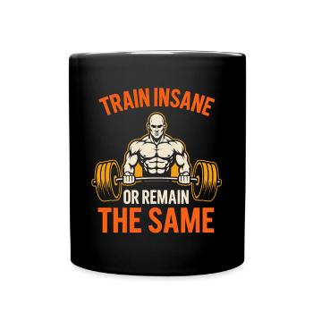 Fitness Schmerz Trainingsshirt für Bodybuilder - Tasse einfarbig - Schwarz - Vorne