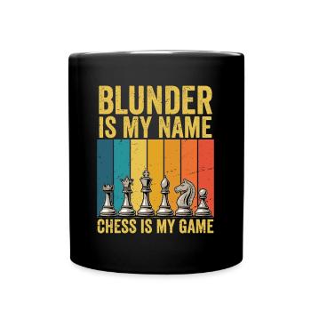Chess Set Chess Design Chess Pieces Retro - Full Colour Mug - black - Front