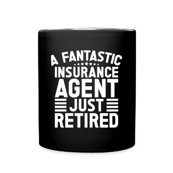 Costume d’agent d’assurance Medicare tout juste retraité - Mug uni - noir - Devant