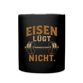 Fitness Schmerz Trainingsshirt für Bodybuilder - Tasse einfarbig - Schwarz - Vorne