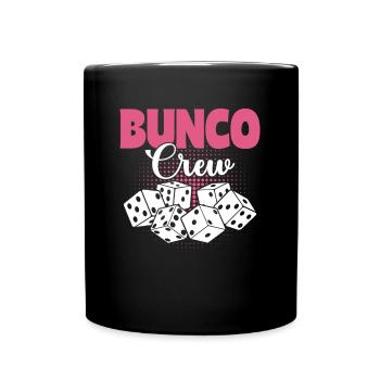 Bunco Dice Evening Bunco Crew Tournament - Full Colour Mug - black - Front