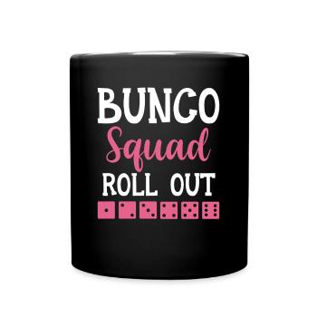 Bunco Player Gift Bunco Evening Dice - Full Colour Mug - black - Front