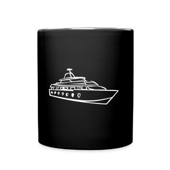 Yacht boat - Full Colour Mug - black - Front